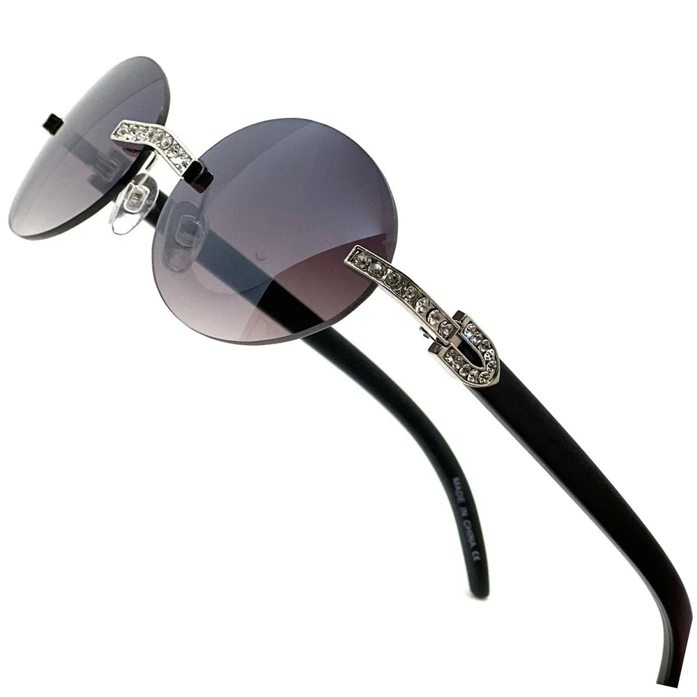 Men‎ Sunglasses Silver Frame Black Lens Sophisticated Street Trendy Style UV400
